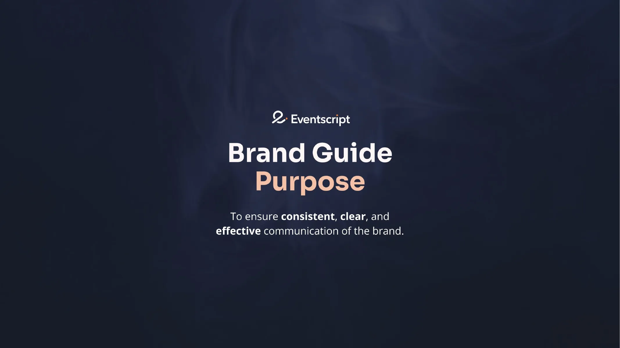 Opening page of the brand guide’s purpose section